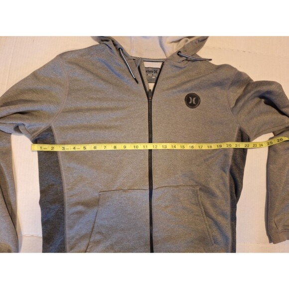 Hurley Nike Dri Fit Zip Up Hoodie Hooded Sweatshirt Jacket Gray Mens Medium - Picture 3 of 6